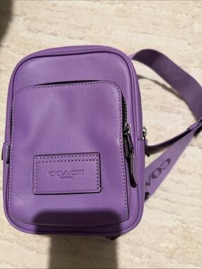 COACH Purple Leather Belt Bag